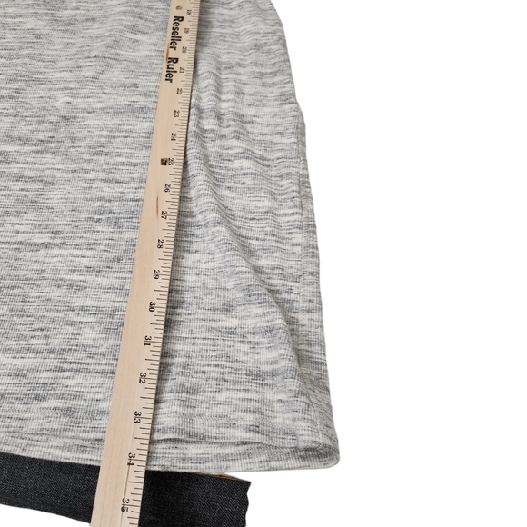 Theory Dress Womens Small T-Shirt Mini Heather Gray Cherry Sterling Rib Knit - Picture 8 of 8